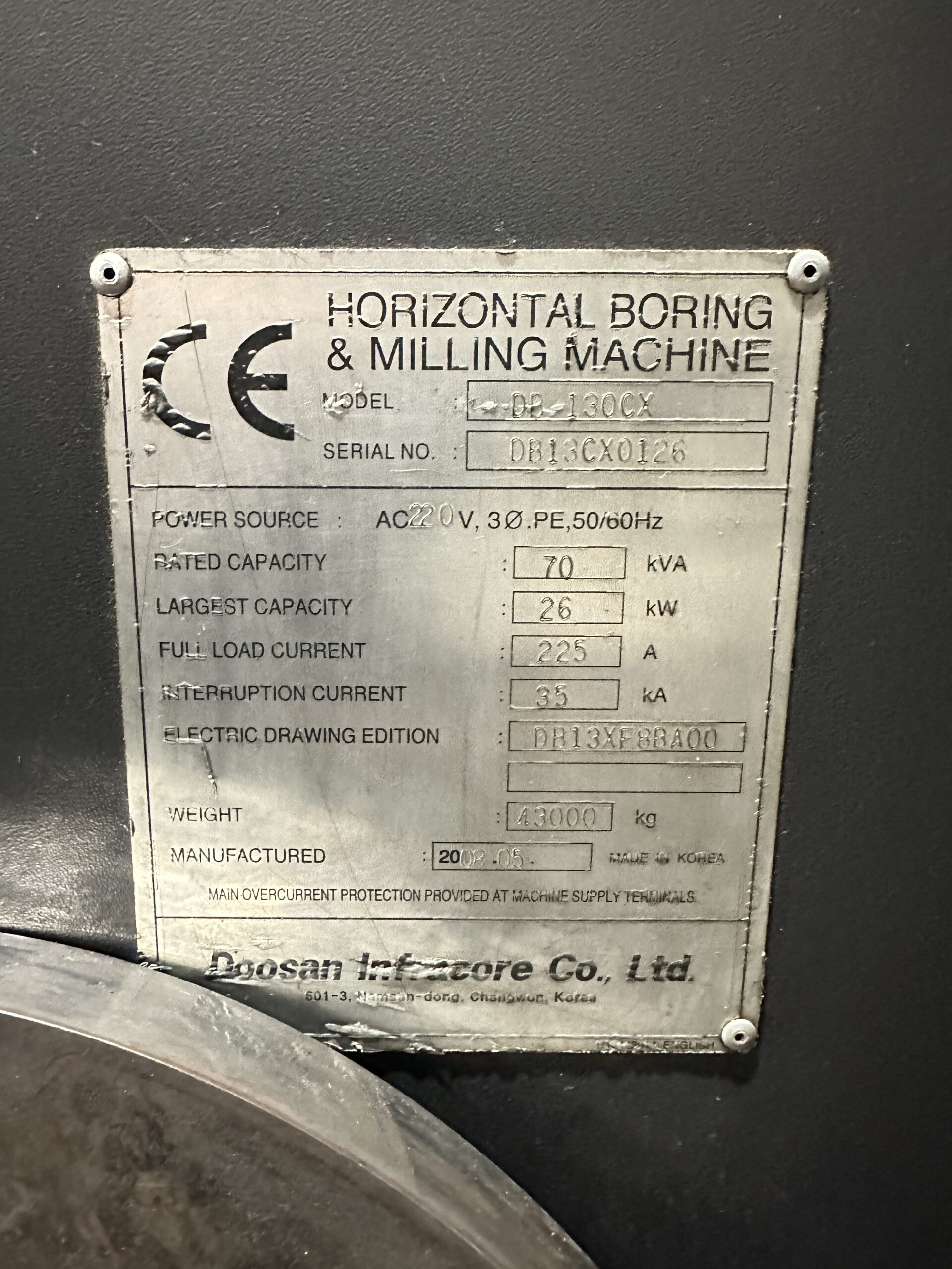 SOLD 2008 Doosan DB-130CX Table Type CNC Horizontal Boring Machine - Image 49