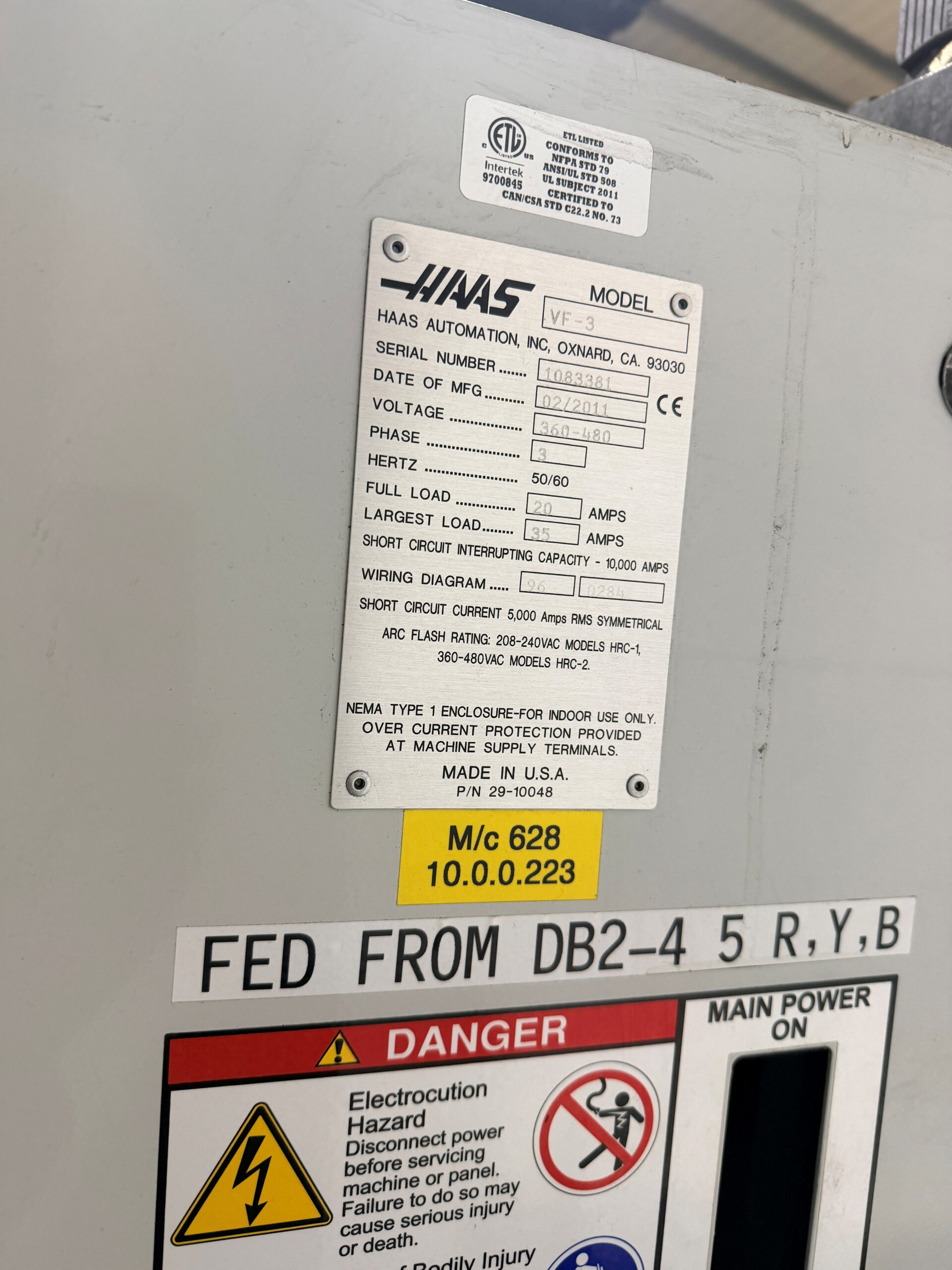2011 HAAS VF-3 Vertical Machining Centre - Image 10