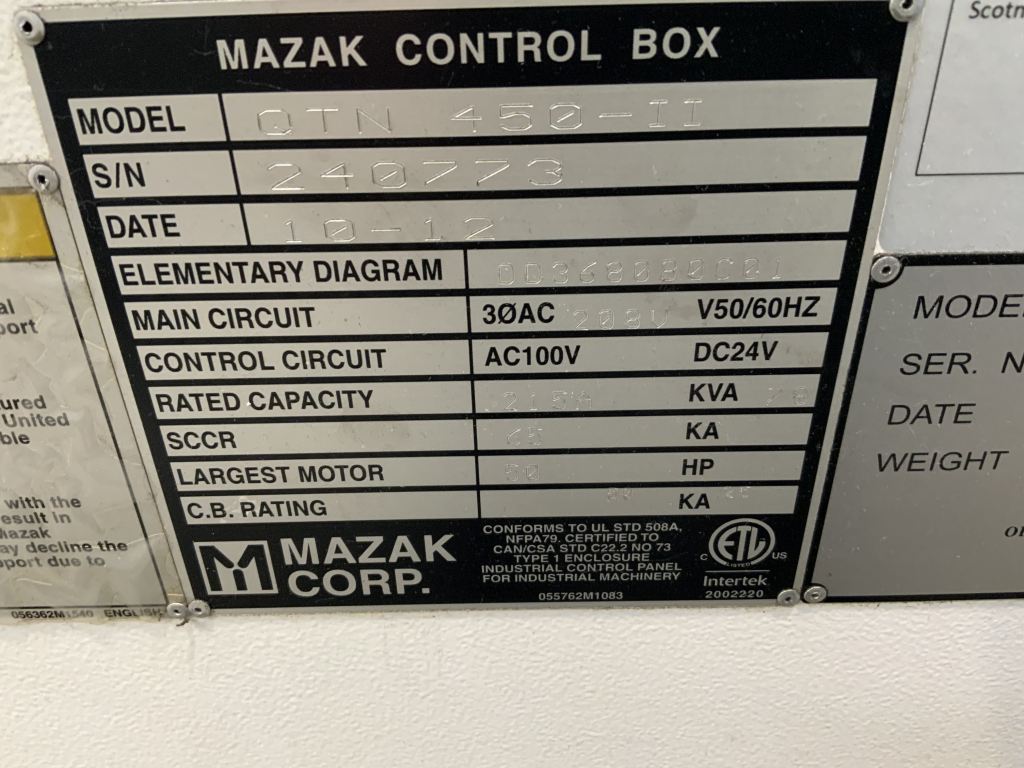 2012 Mazak Quick Turn 450 - Image 11